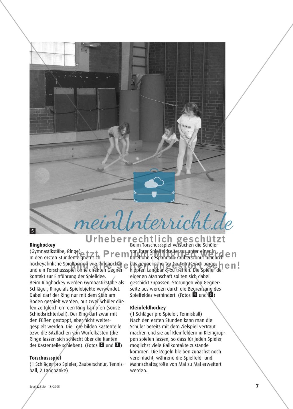 Hockey in der Grundschule - Eine spielerische Einführung in der Sporthalle Preview 4