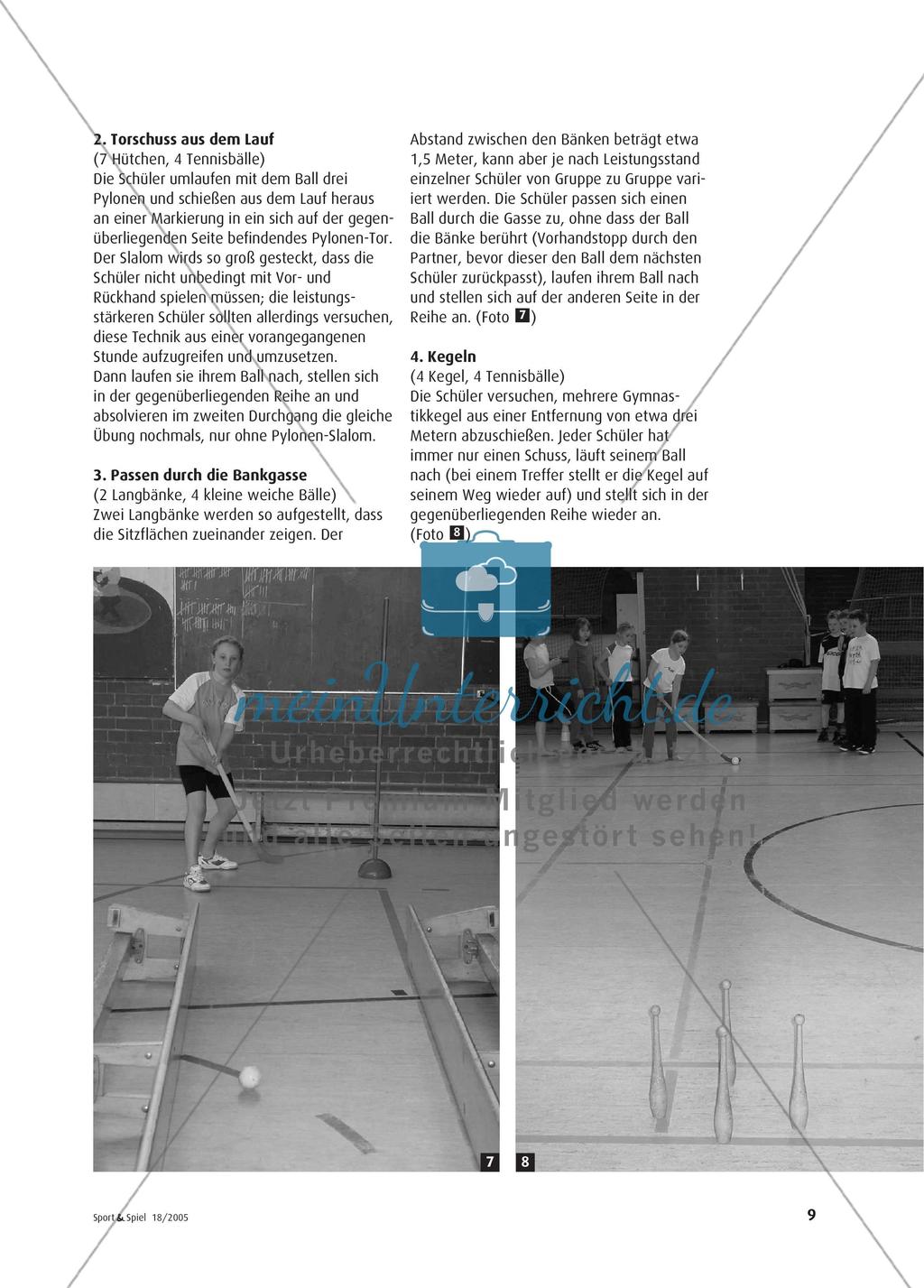 Hockey in der Grundschule - Eine spielerische Einführung in der Sporthalle Preview 6