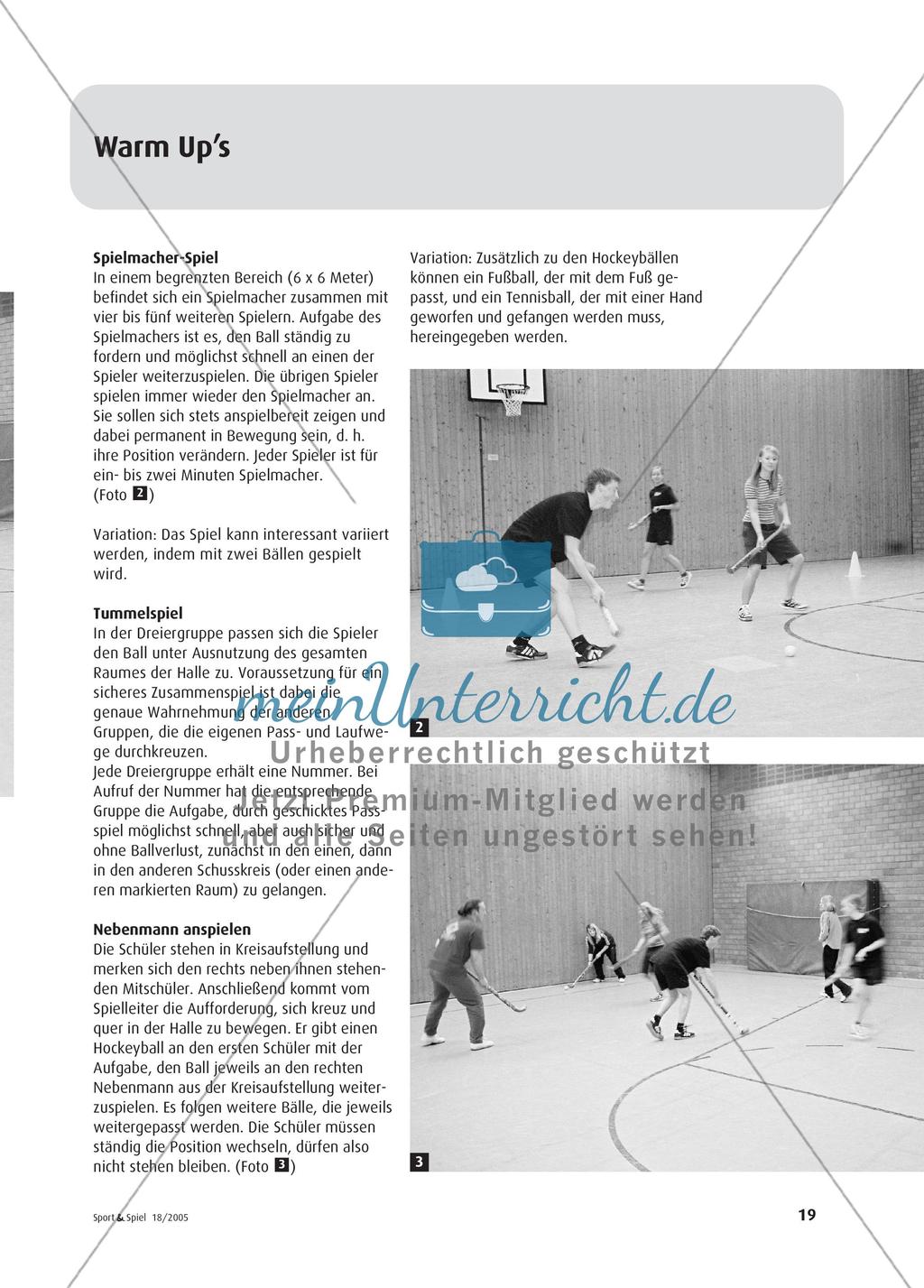 Hockey – Spaß mit Spielen: Spielformen zur Verbesserung der Spielfähigkeit Preview 2