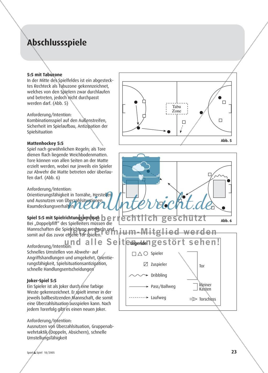 Hockey – Spaß mit Spielen: Spielformen zur Verbesserung der Spielfähigkeit Preview 6