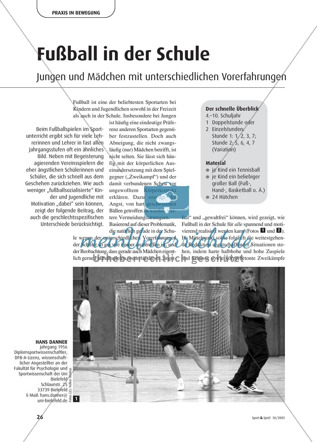 Fußball in der Schule - Jungen und Mädchen mit unterschiedlichen Vorerfahrungen Preview 1