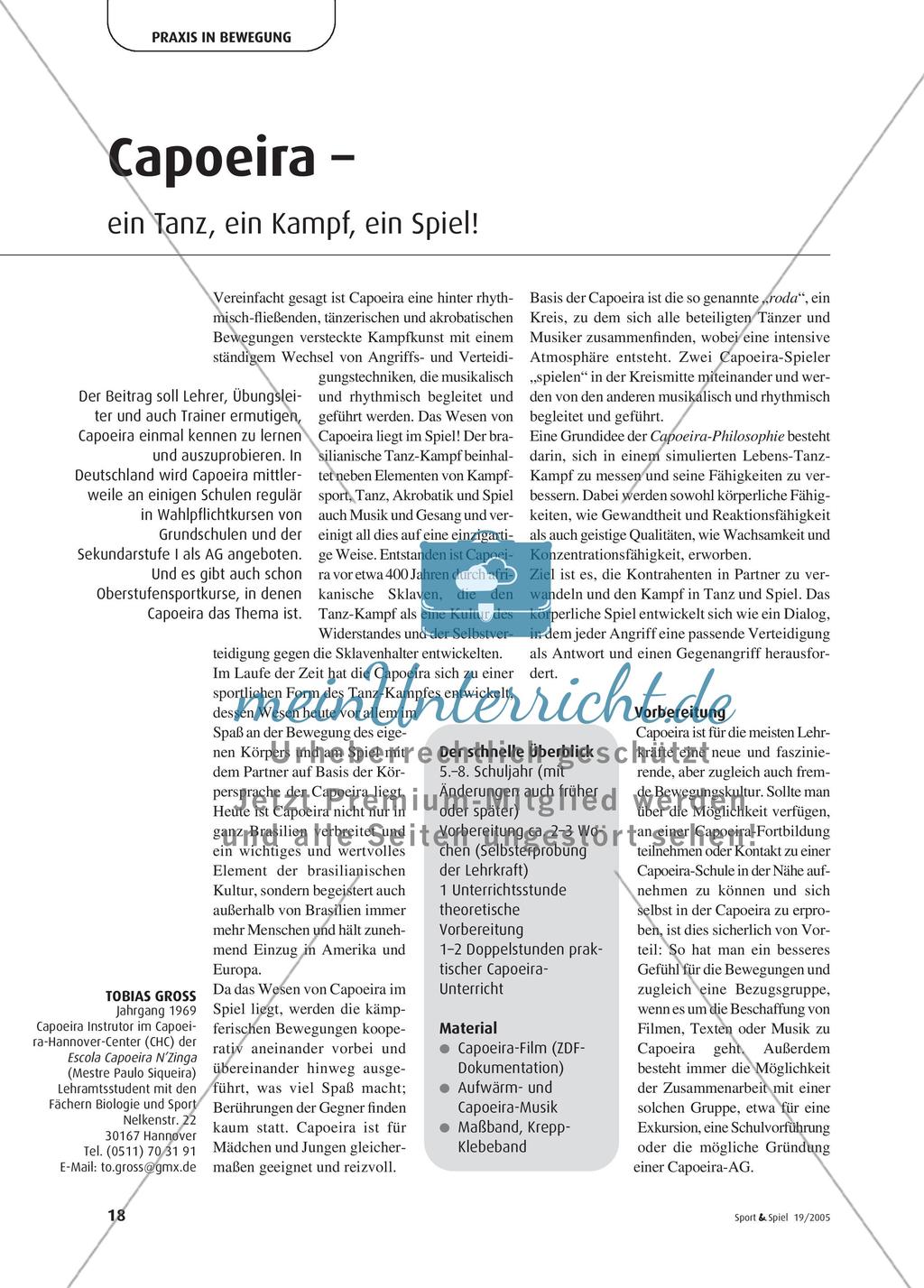 Capoeira – ein Tanz, ein Kampf, ein Spiel! Preview 1