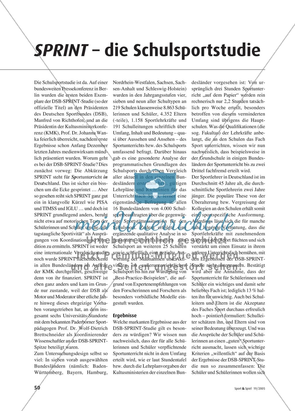SPRINT – die Schulsportstudie Preview 1