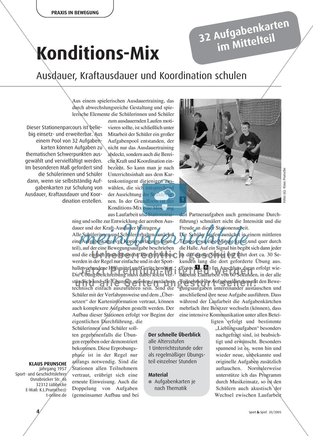 Konditions-Mix - Ausdauer, Kraftausdauer und Koordination schulen Preview 1