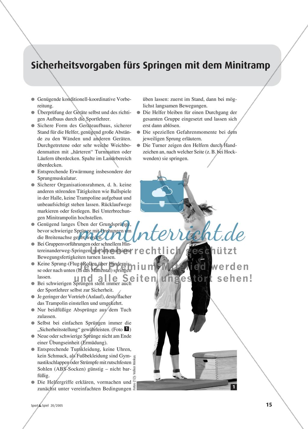 Springlebendig hoch hinaus - Mit Mintramps an Gerätebahnen und Rundläufen turnen Preview 2