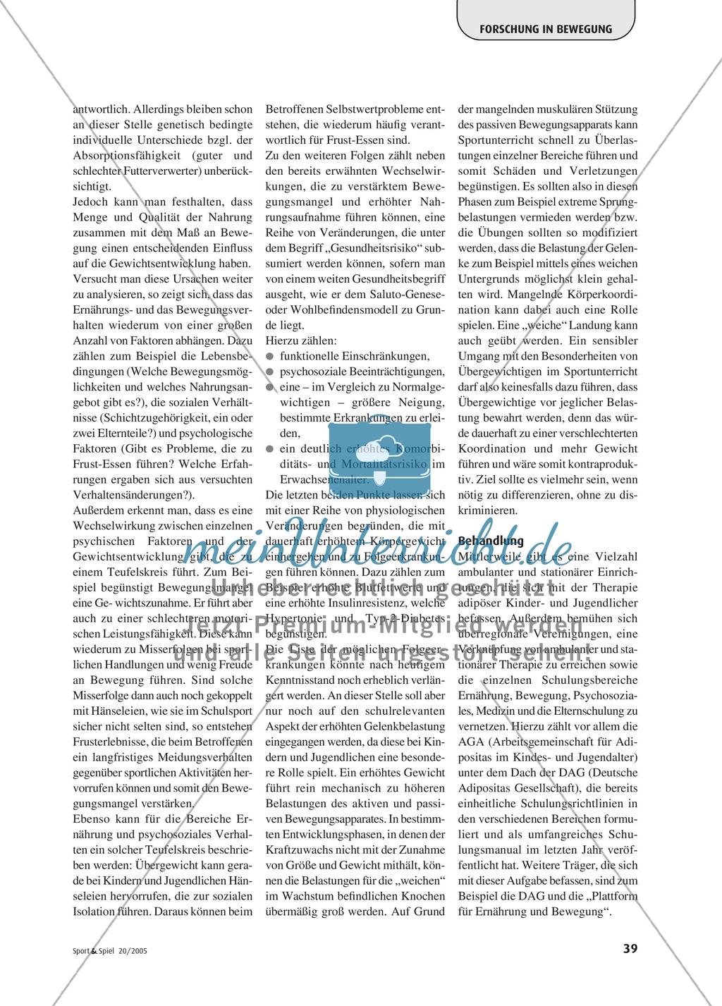 Adipositas - Möglichkeiten der Prävention und Gegensteuerung Preview 2