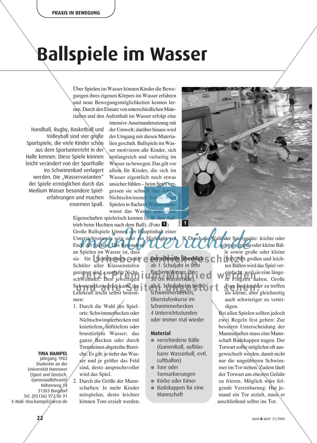 Ballspiele im Wasser Preview 1