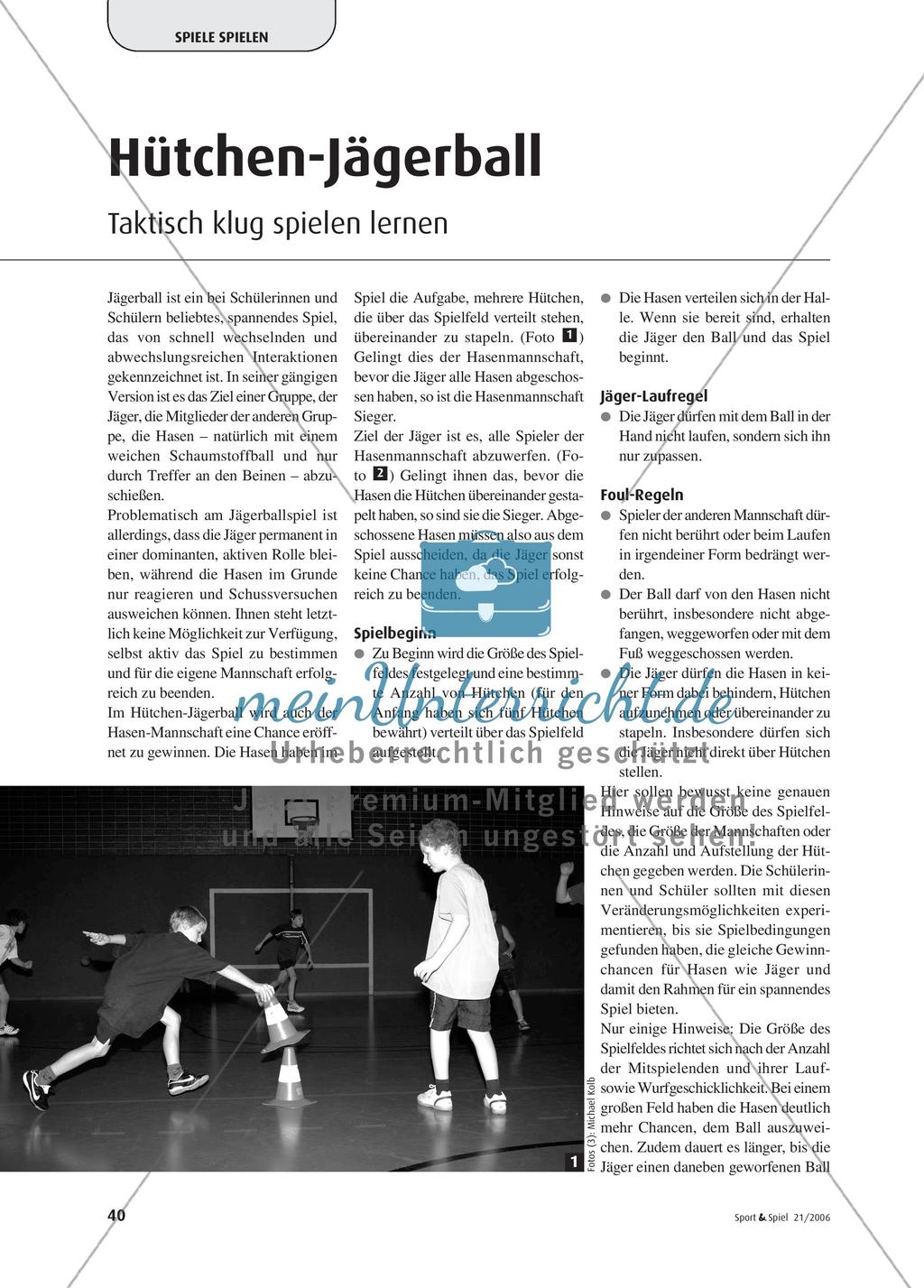 Hütchen-Jägerball - Taktisch klug spielen lernen Preview 1