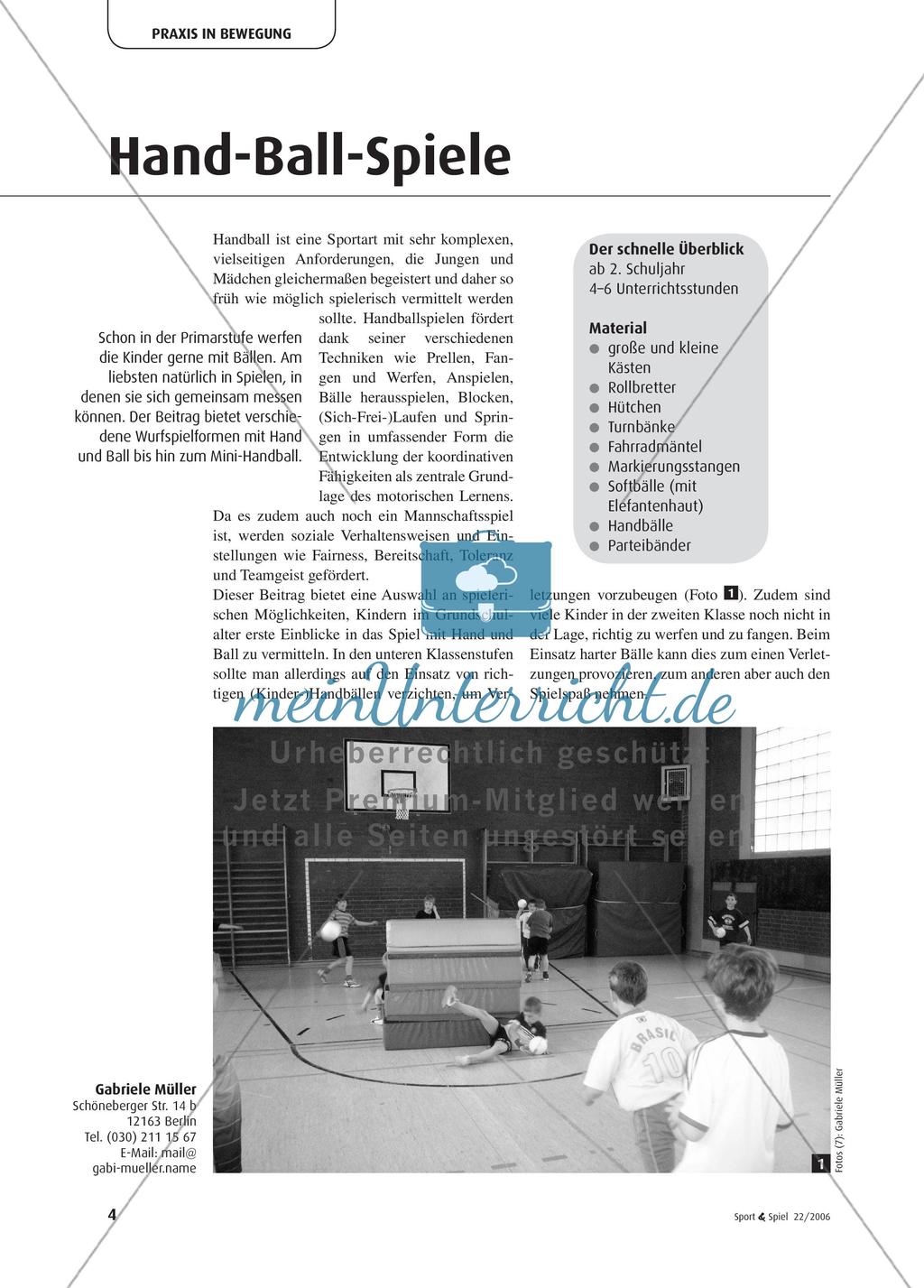Hand-Ball-Spiele Preview 1