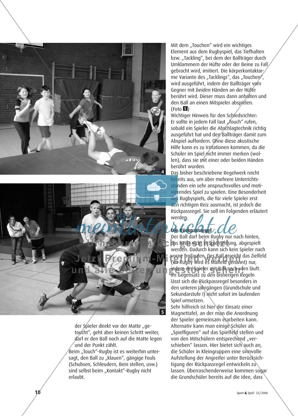 „Touch“-Rugby - Ein faires und leicht zu erlernendes Sportspiel Preview 3