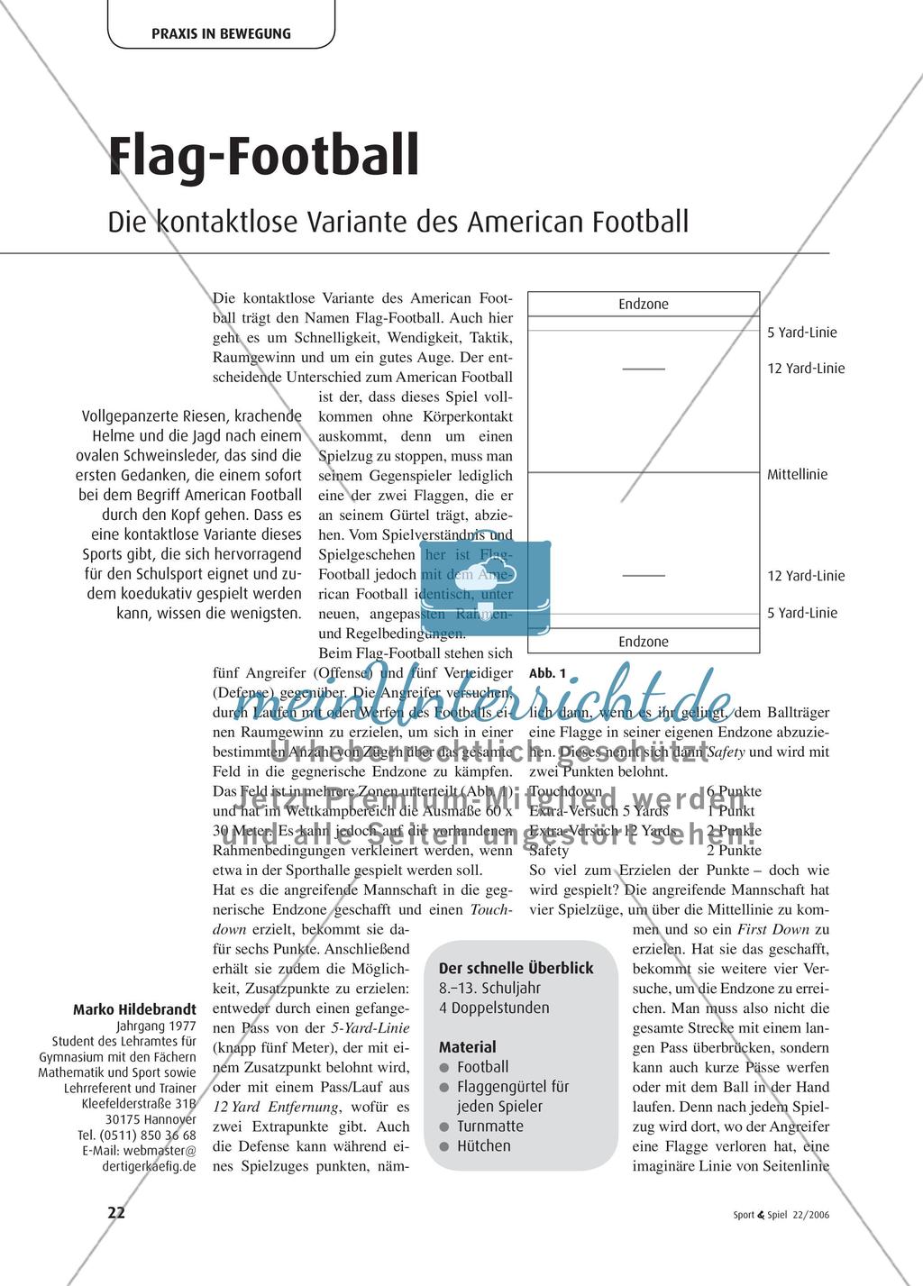 Flag-Football - Die kontaktlose Variante des American Football Preview 1
