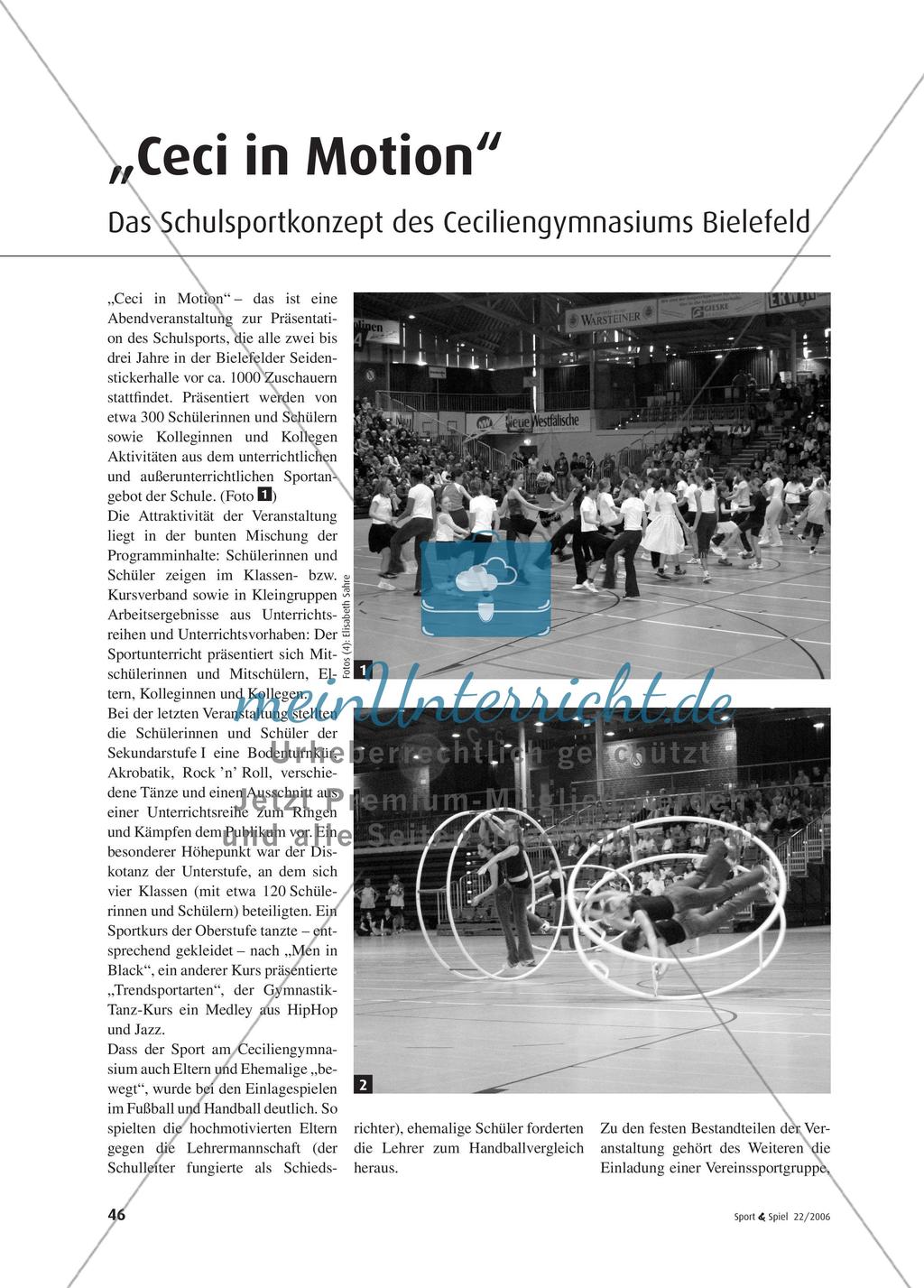 „Ceci in Motion“ - Das Schulsportkonzept des Ceciliengymnasiums Bielefeld Preview 1