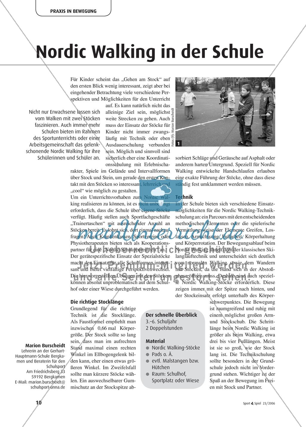 Nordic Walking in der Schule Preview 1