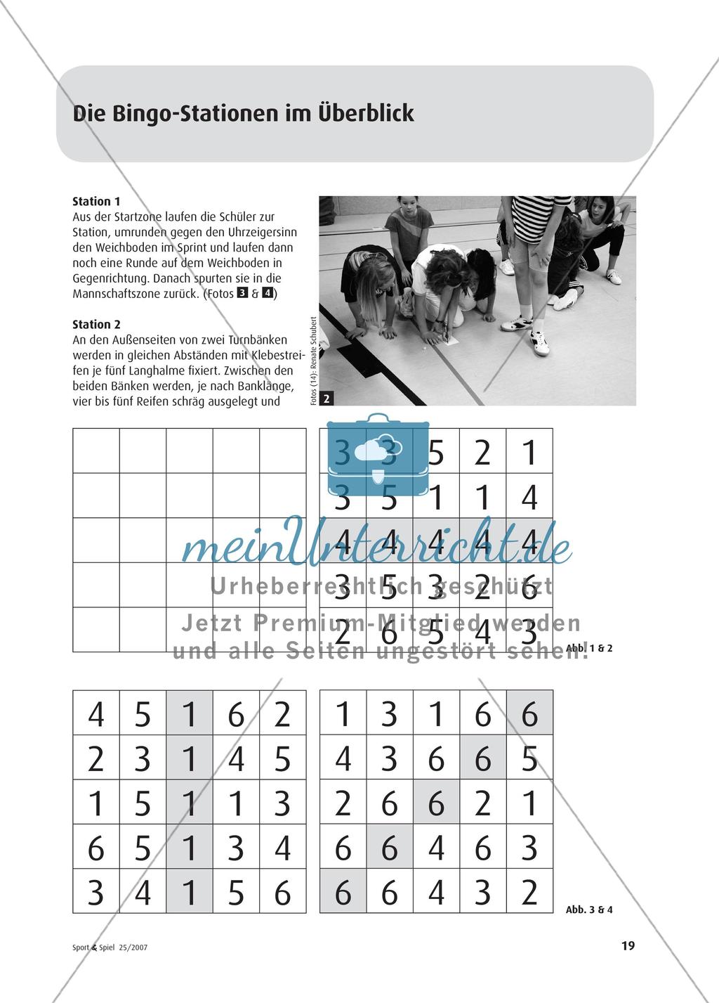 Gruppen-Mehrkampf-Bingo - Schulung elementarer leichtathletischer Bewegungen Preview 2