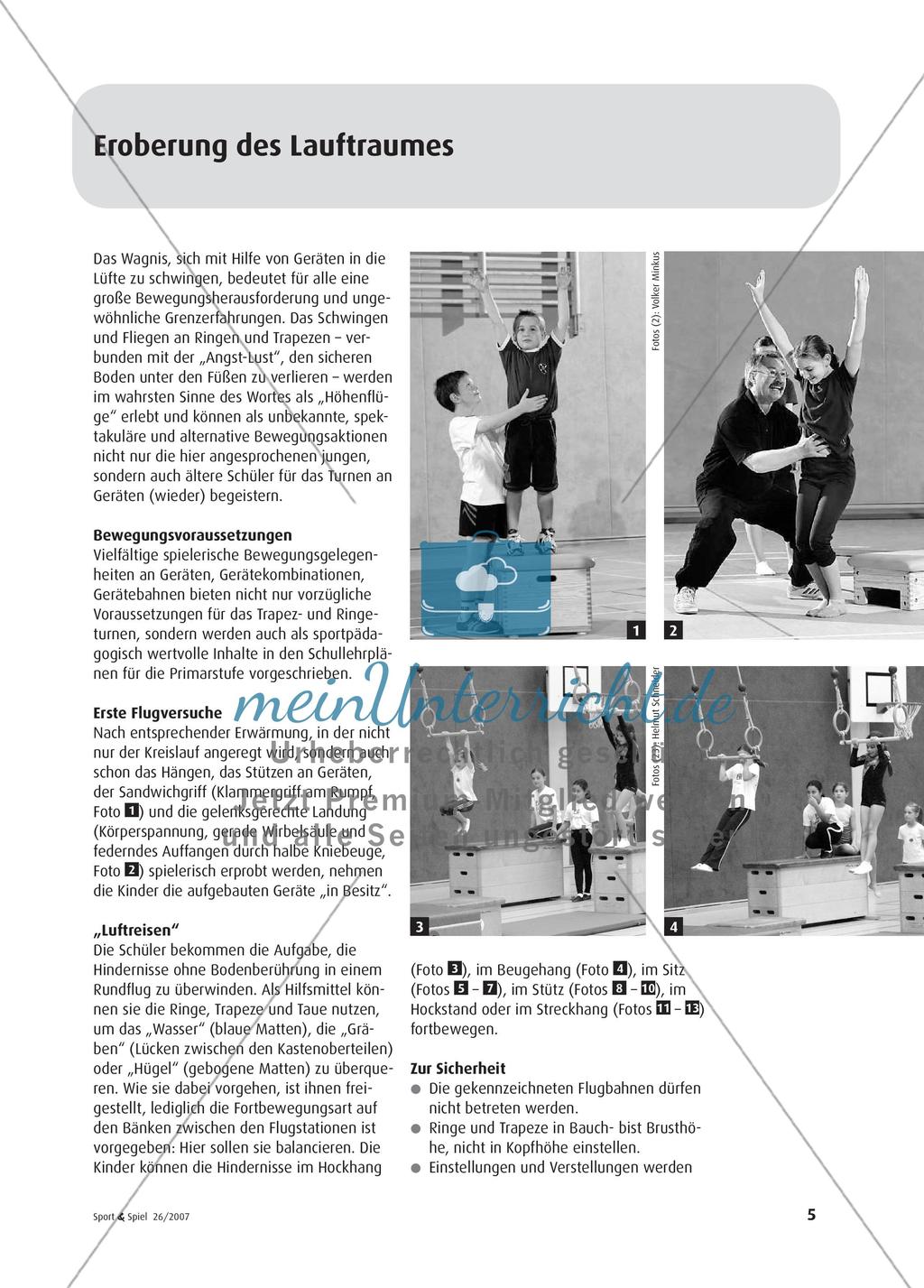 Durch die Sporthalle fliegen - Erste Kunststücke an Ringen und Trapezen lernen Preview 2