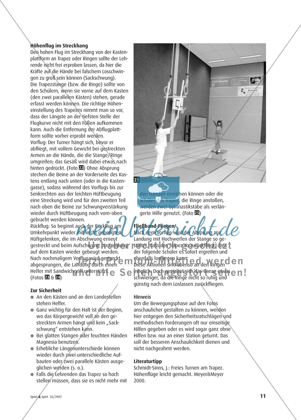 Durch die Sporthalle fliegen - Erste Kunststücke an Ringen und Trapezen lernen Preview 8