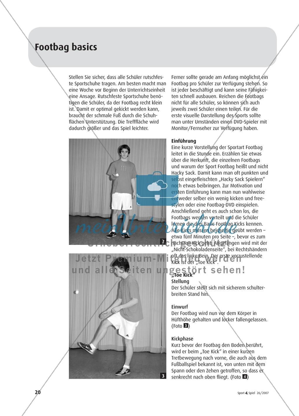 Footbag Freestyle - Von den Basic Kicks zum Circle Kicken Preview 3