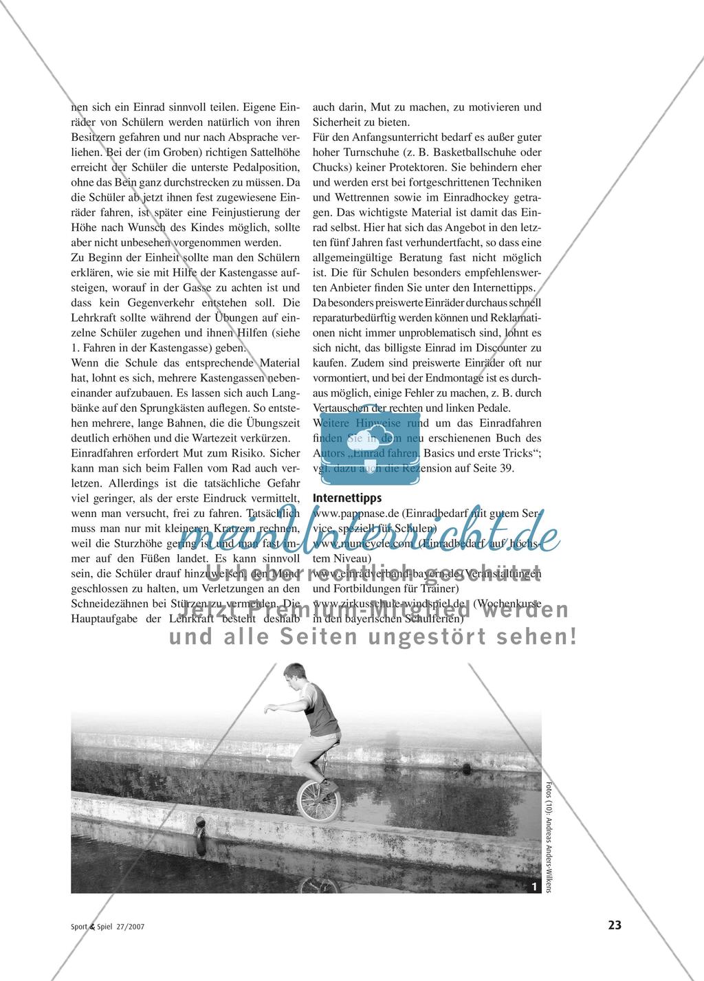 Einradfahren in der Schule Preview 2