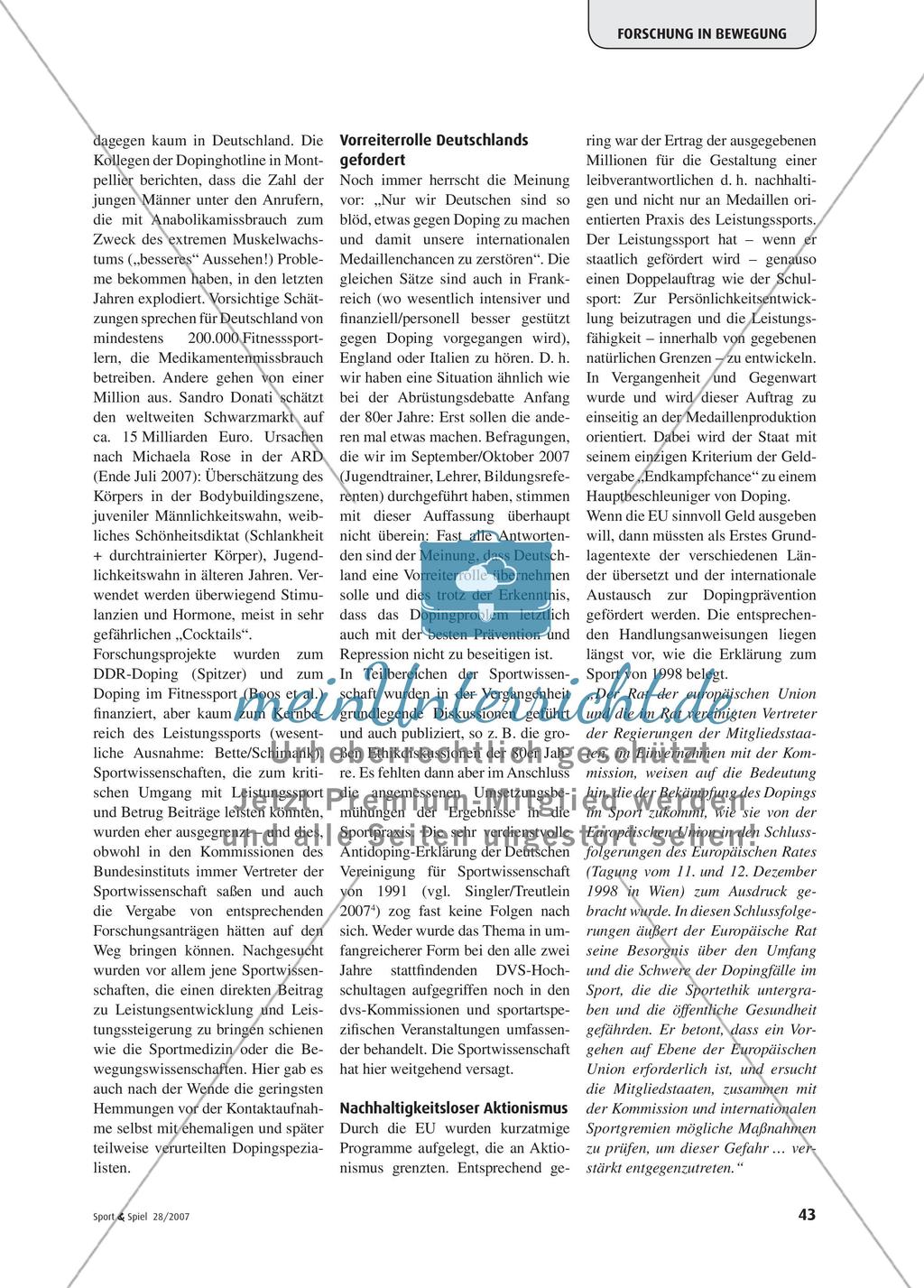 Doping – eine unendliche Geschichte Preview 2