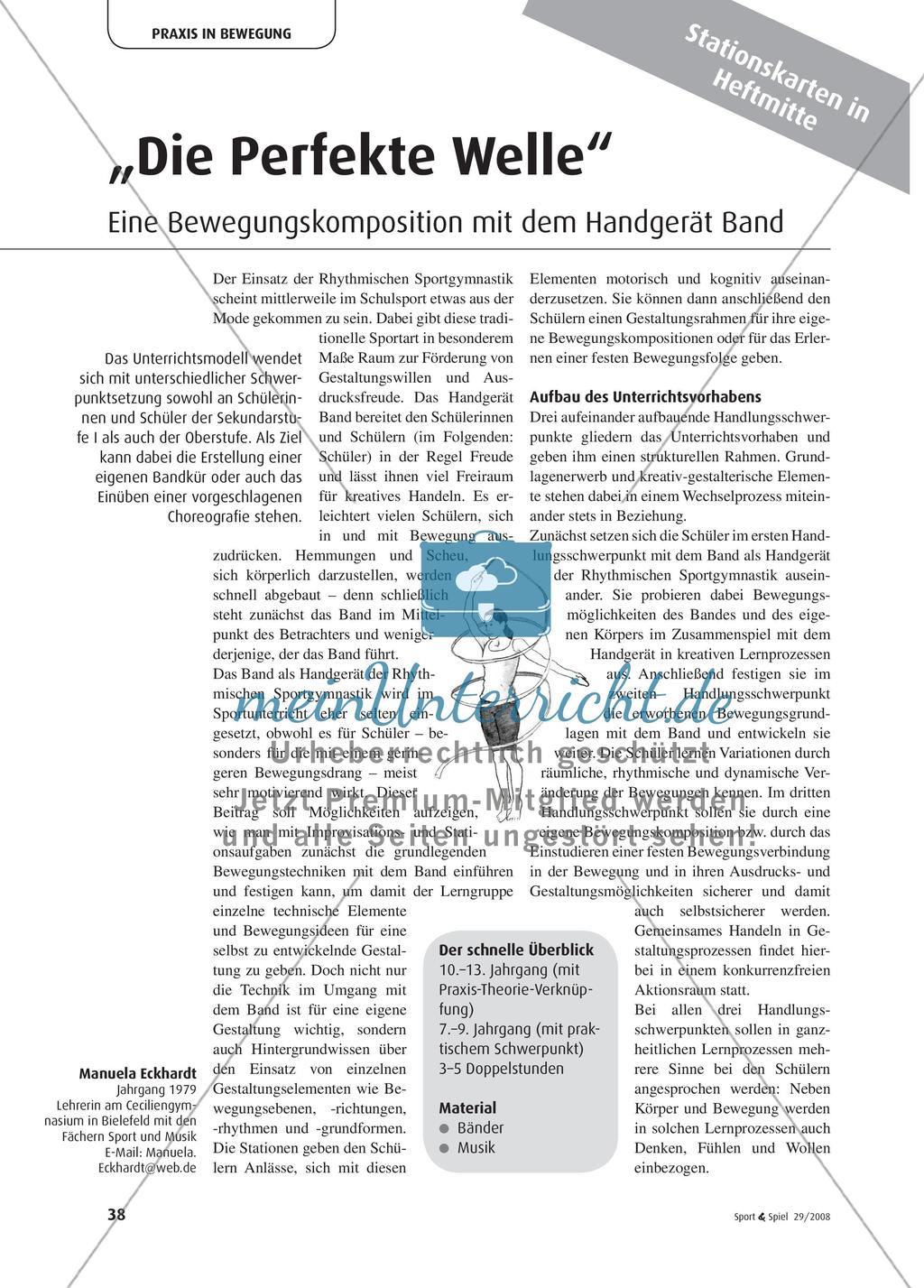 „Die perfekte Welle” - Eine Bewegungskomposition mit dem Handgerät Band Preview 1