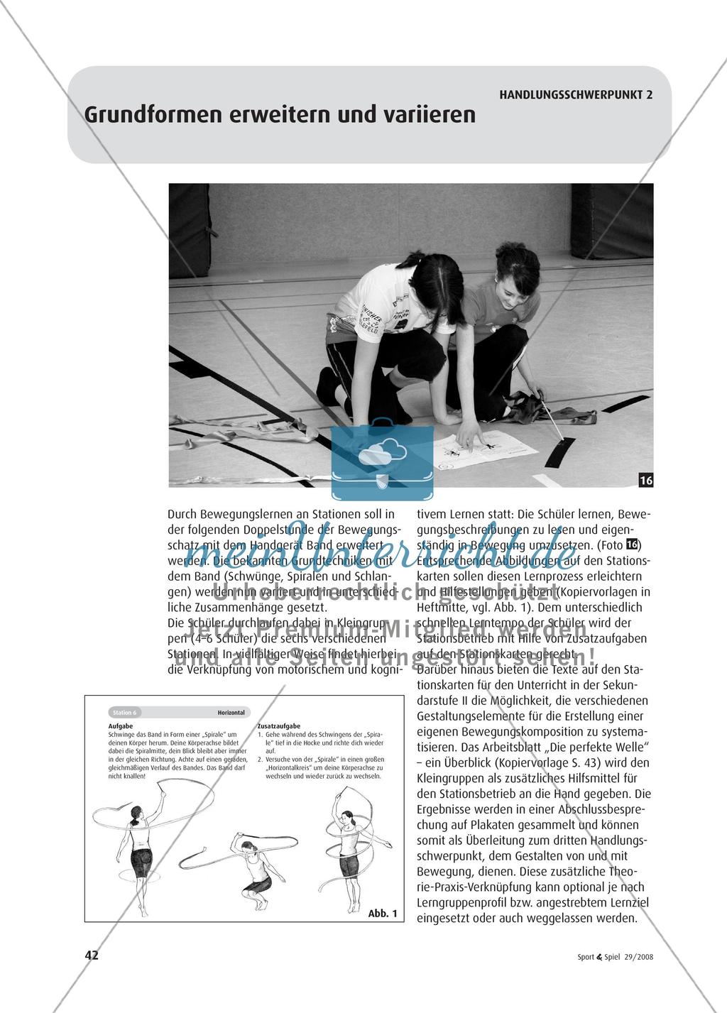 „Die perfekte Welle” - Eine Bewegungskomposition mit dem Handgerät Band Preview 5