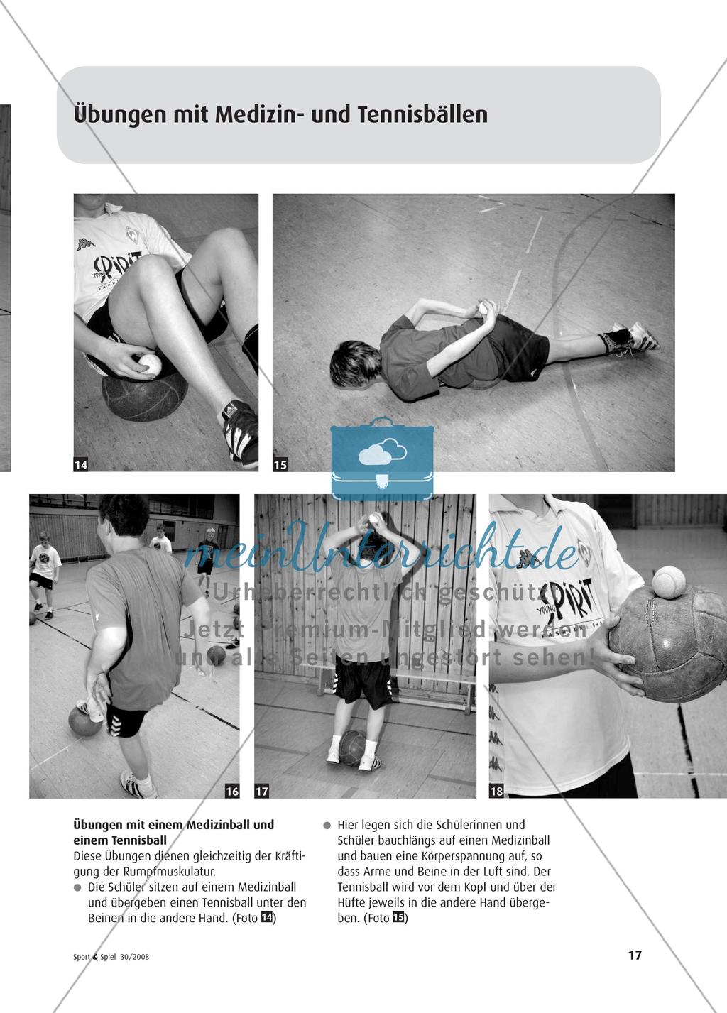 Medizin- und Tennisbälle - Eine vielseitige Übungssammlung Preview 4
