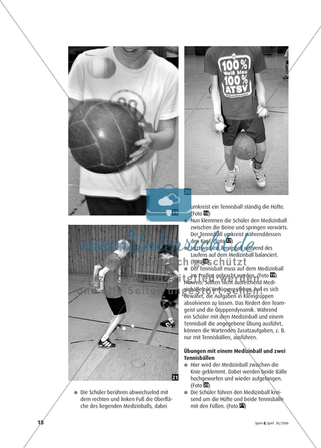 Medizin- und Tennisbälle - Eine vielseitige Übungssammlung Preview 5