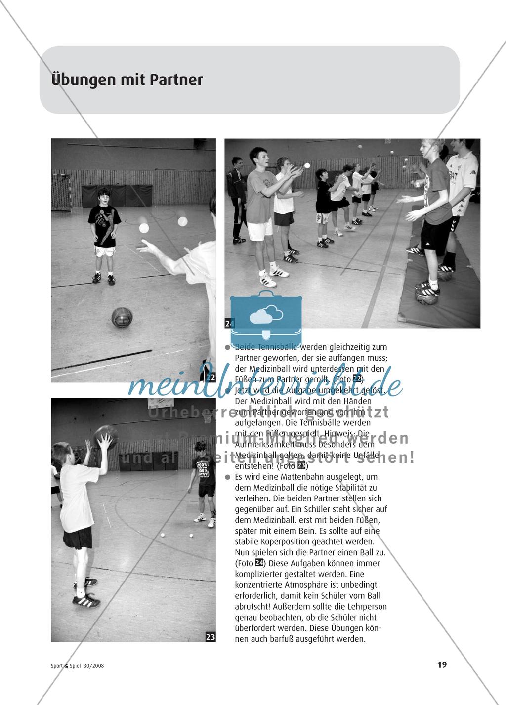 Medizin- und Tennisbälle - Eine vielseitige Übungssammlung Preview 6
