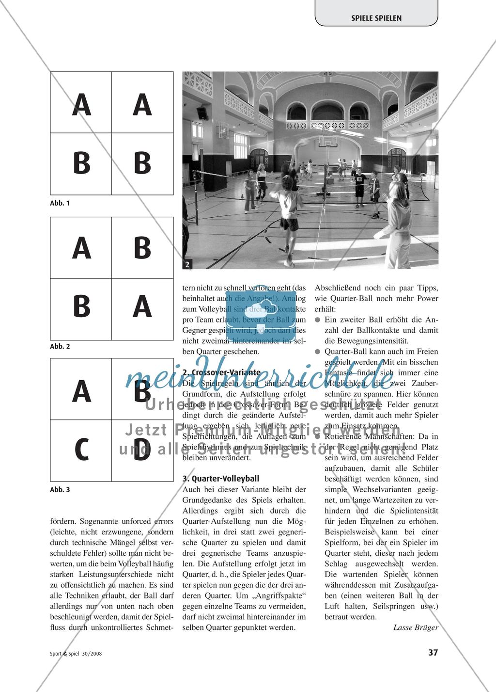 Quarter-Ball - Vielfalt durch neue Organisationsformen in den Rückschlagspielen Preview 2