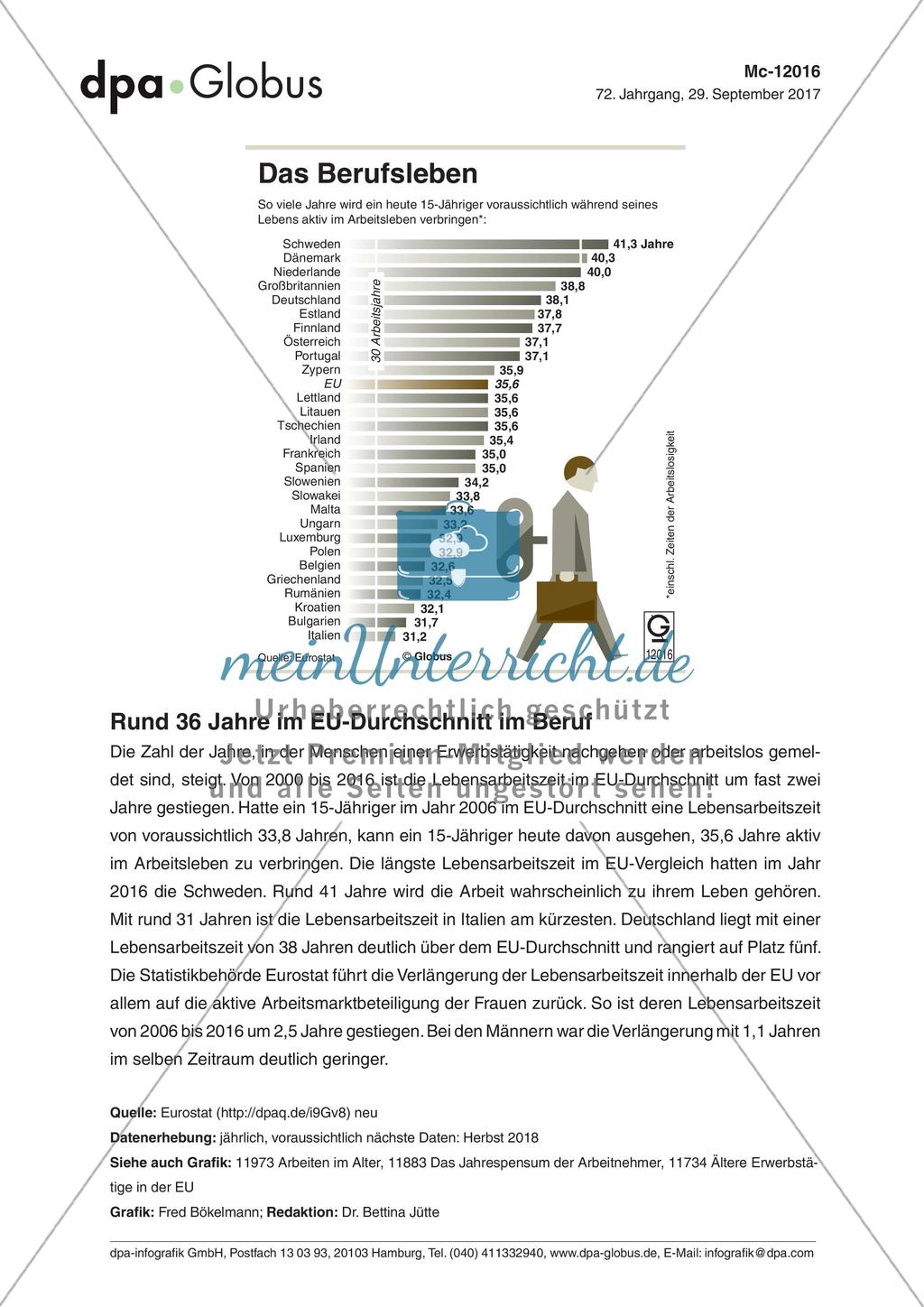 Infografik: Das Berufsleben Preview 1