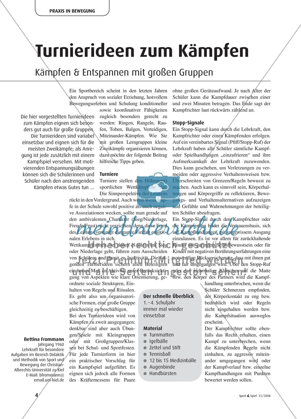Turnierideen zum Kämpfen - Kämpfen & Entspannen mit großen Gruppen Preview 1