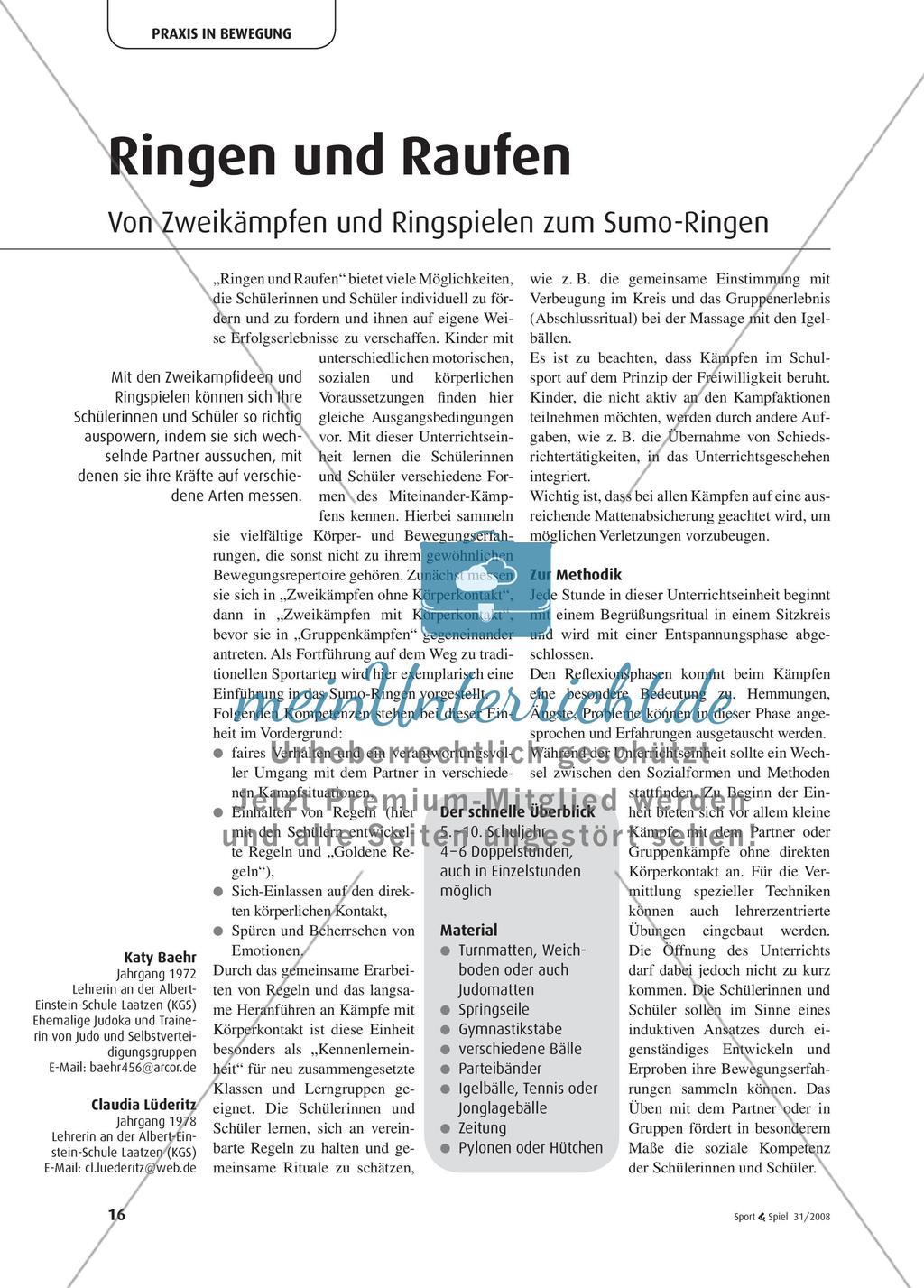 Ringen und Raufen - Von Zweikämpfen und Ringspielen zum Sumo-Ringen Preview 1