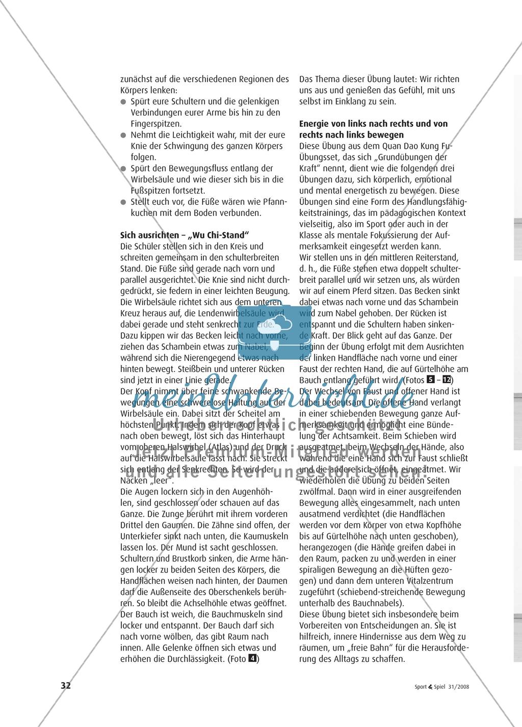 Grundübungen der Kampfkunst - Den Geist verkörpern und den Körper begeistern Preview 3