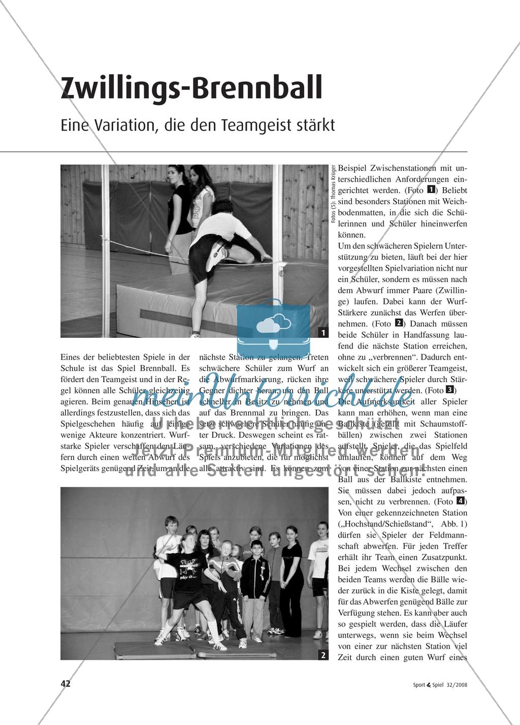 Zwillings-Brennball - Eine Variation, die den Teamgeist stärkt Preview 1