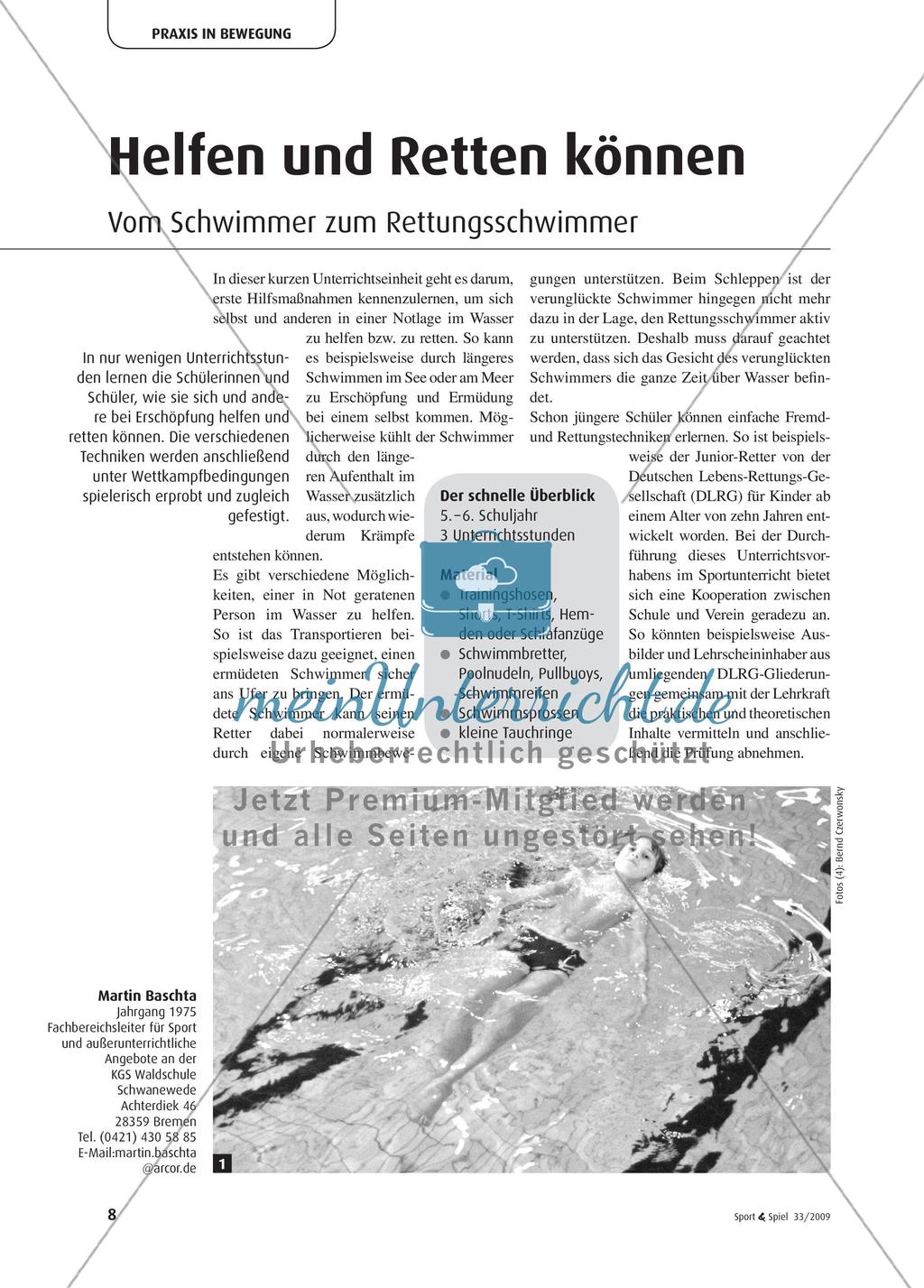 Helfen und Retten können - Vom Schwimmer zum Rettungsschwimmer Preview 1