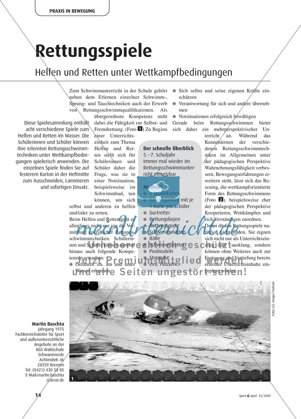 Rettungsspiele - Helfen und Retten unter Wettkampfbedingungen Preview 1