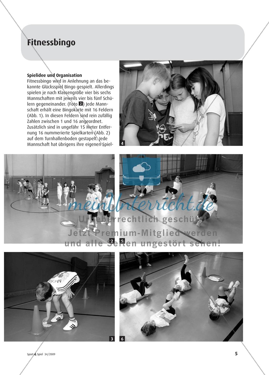 Fitnessbingo: Fitness fördern – auch in der Grundschule Preview 2