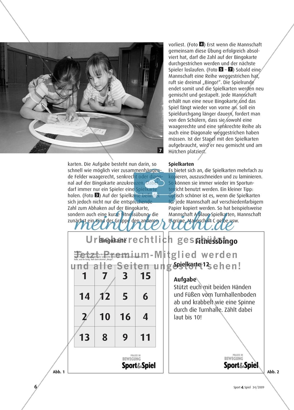 Fitnessbingo: Fitness fördern – auch in der Grundschule Preview 3