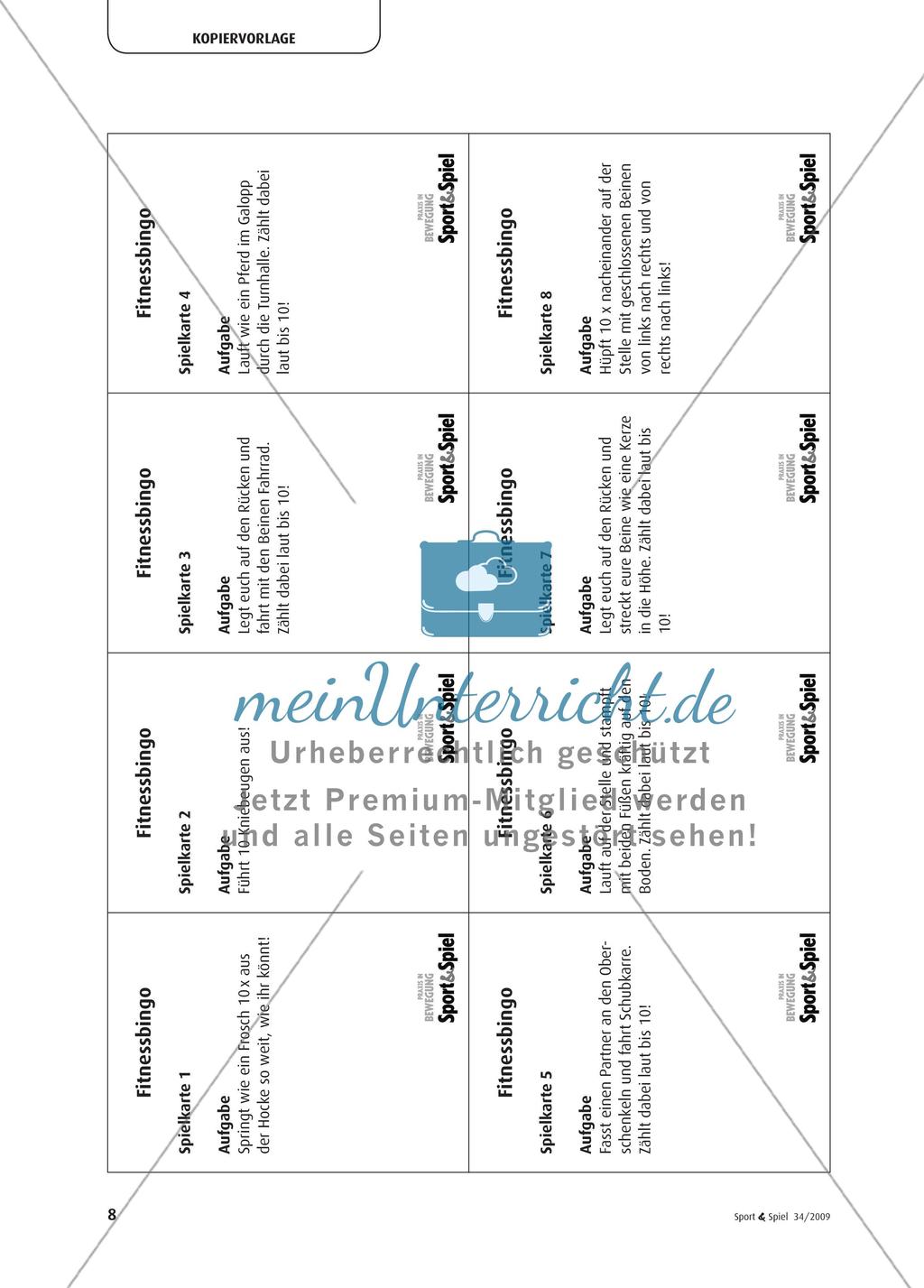 Fitnessbingo: Fitness fördern – auch in der Grundschule Preview 5