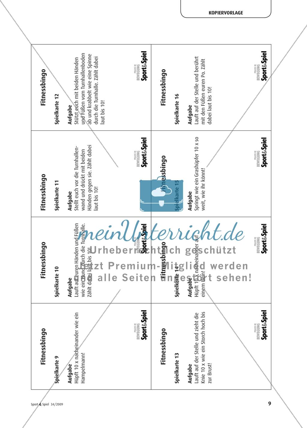 Fitnessbingo: Fitness fördern – auch in der Grundschule Preview 6
