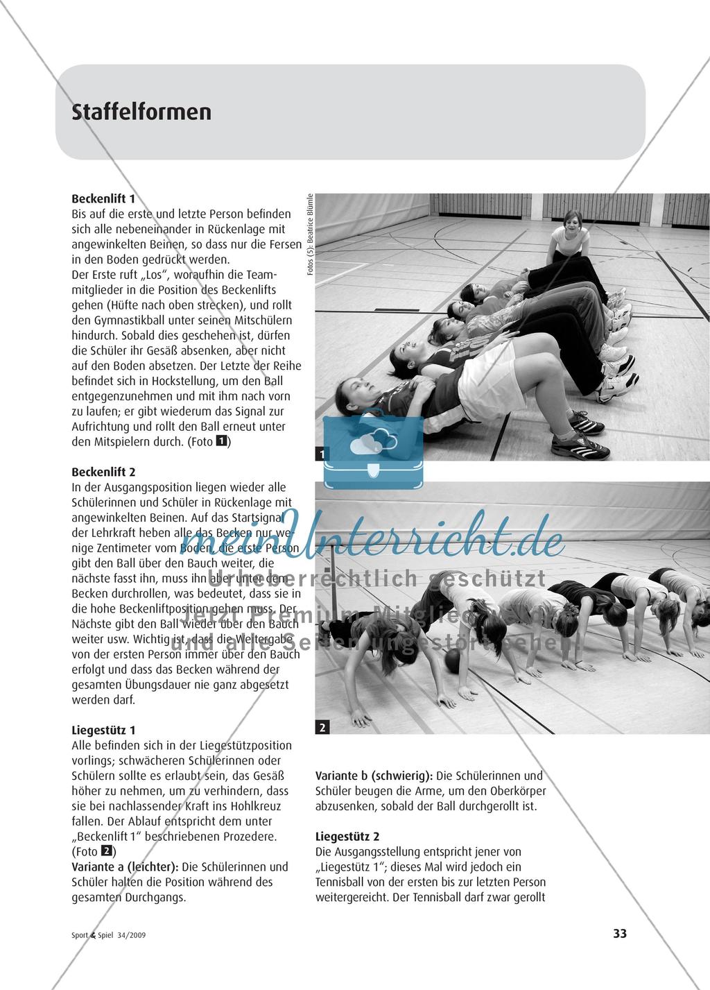 Spielerische Kräftigung - Staffelformen zum Training der Halte- und Stützmuskulatur Preview 2