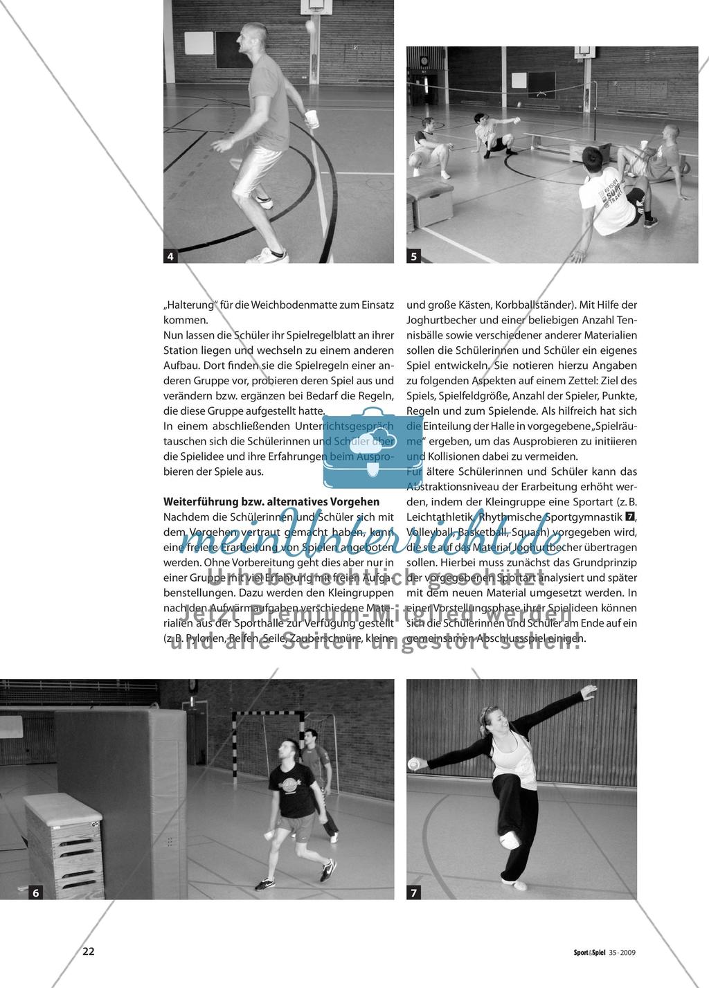 Joghurtbechertennis - Regeln finden, verabreden und verändern Preview 3