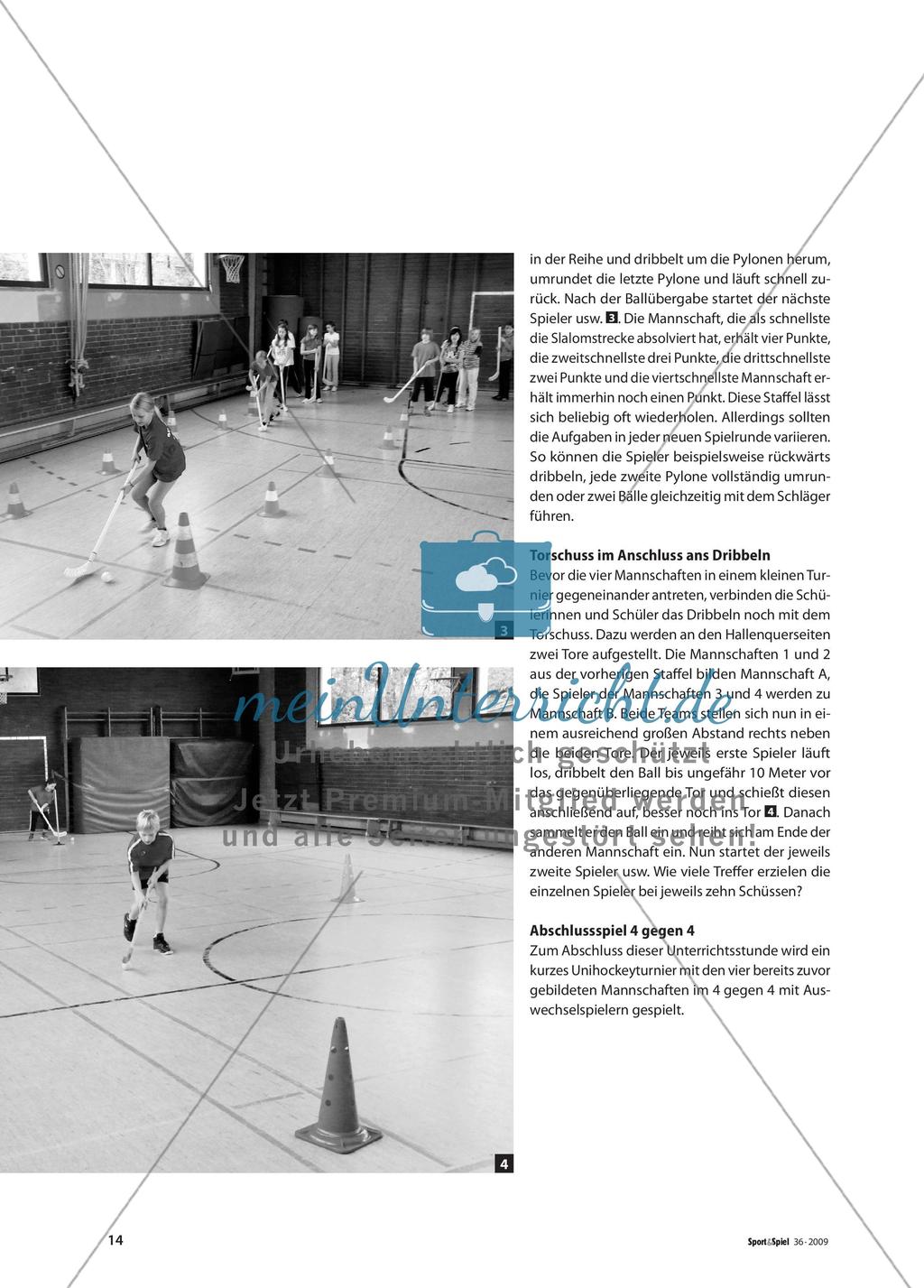 Dribbeln, Passen und Tore schießen im Spiel Unihockey Preview 3