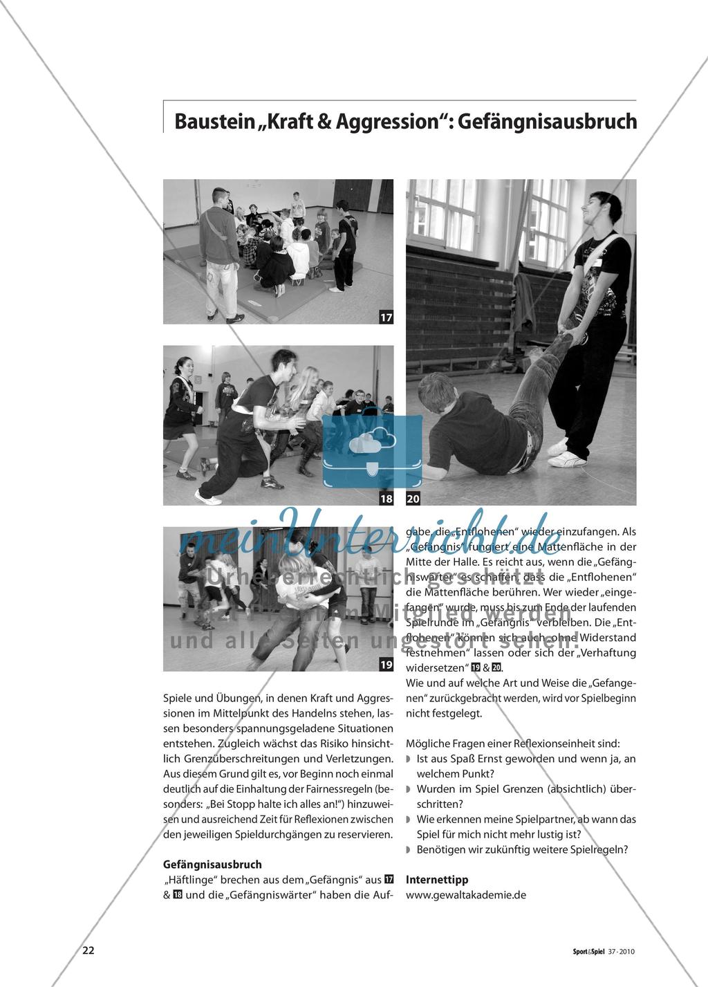 Gewaltprävention im Schulsport: Bausteine, Beispielübungen und Querschnittsempfehlungen Preview 7