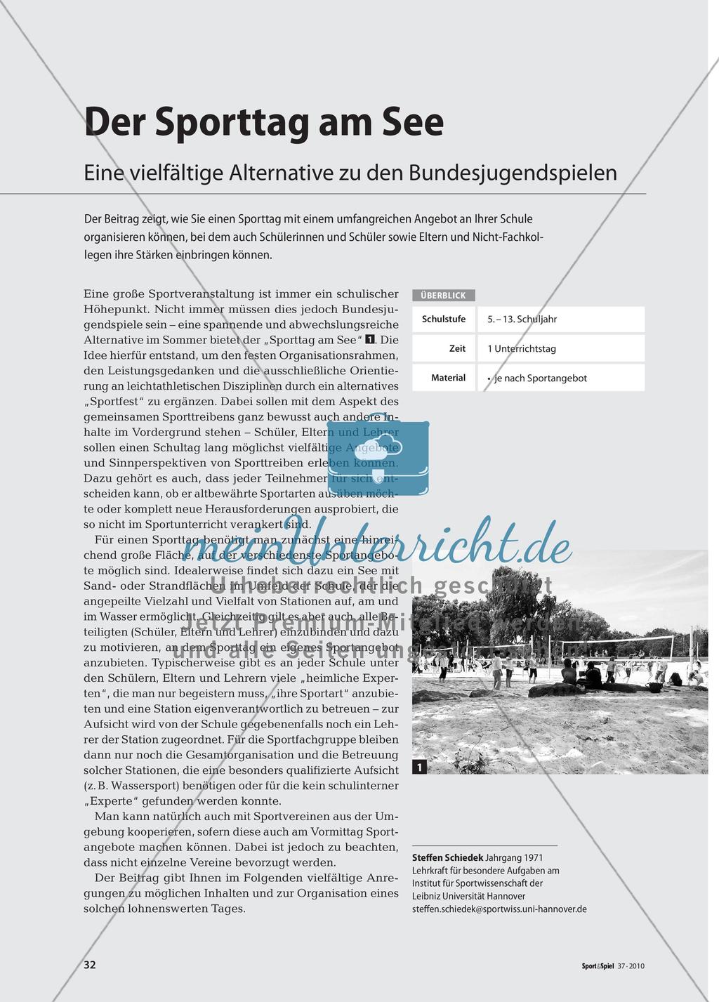 Der Sporttag am See: Eine vielfältige Alternative zu den Bundesjugendspielen Preview 1