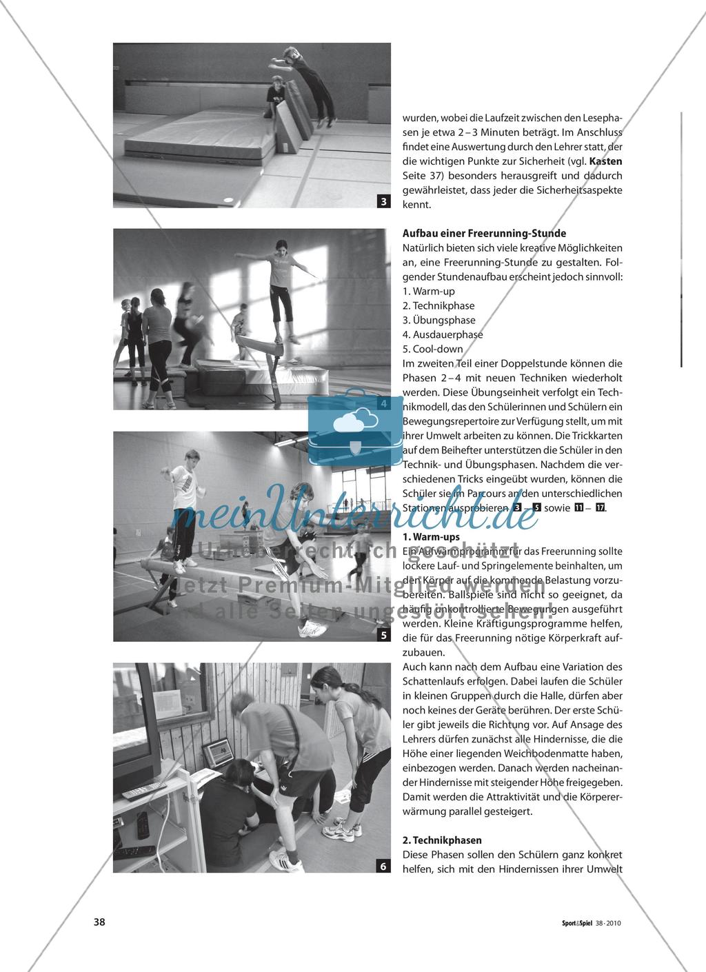 Freerunning im Sportunterricht - Bewegungsmöglichkeiten entdecken und wahrnehmen Preview 3