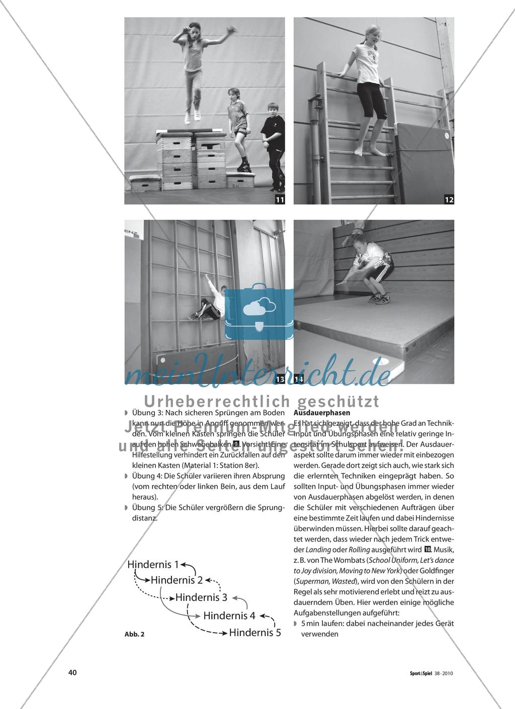 Freerunning im Sportunterricht - Bewegungsmöglichkeiten entdecken und wahrnehmen Preview 5