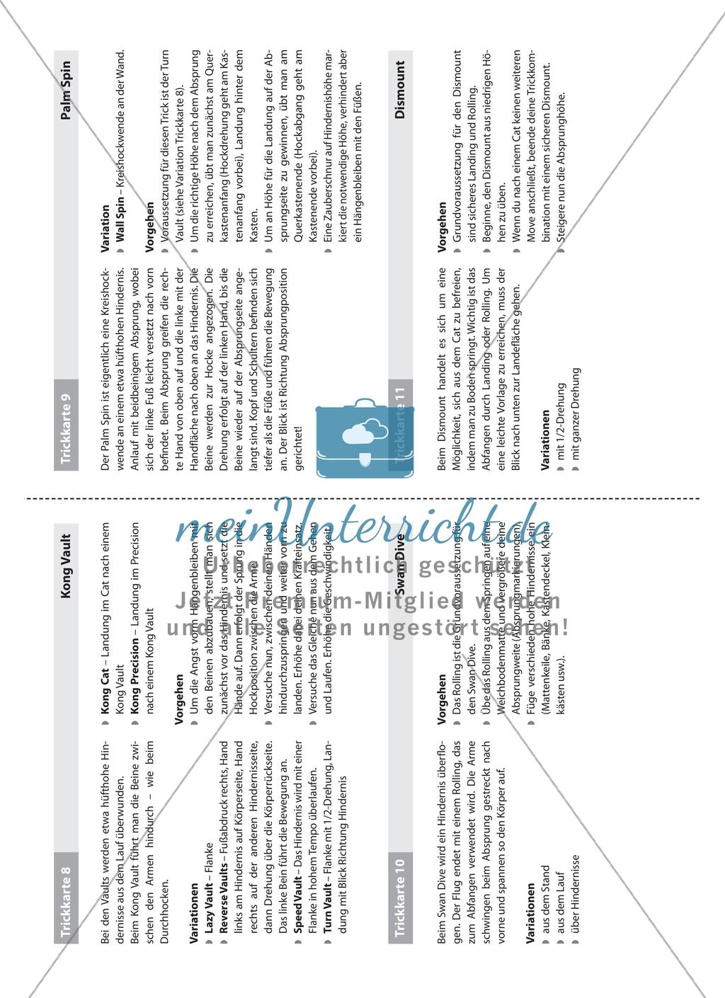 Trickkarten zum Artikel
