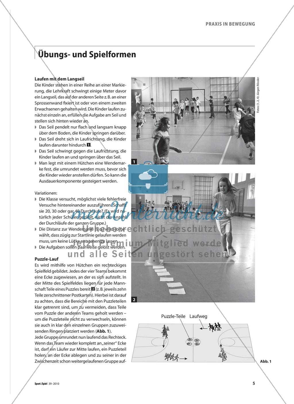 Ausdauer im Grundschulalter - Übungen und Spielformen zur Schulung der Ausdauer Preview 2