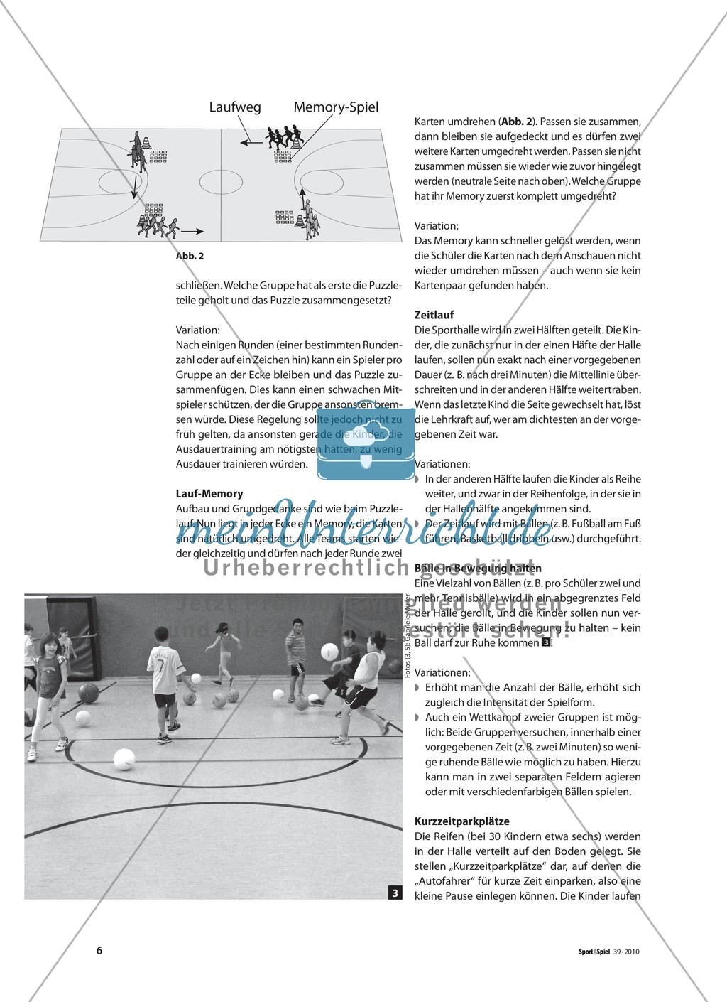 Ausdauer im Grundschulalter - Übungen und Spielformen zur Schulung der Ausdauer Preview 3